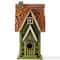 Glitzhome® Tall Distressed Green Wood Bird House